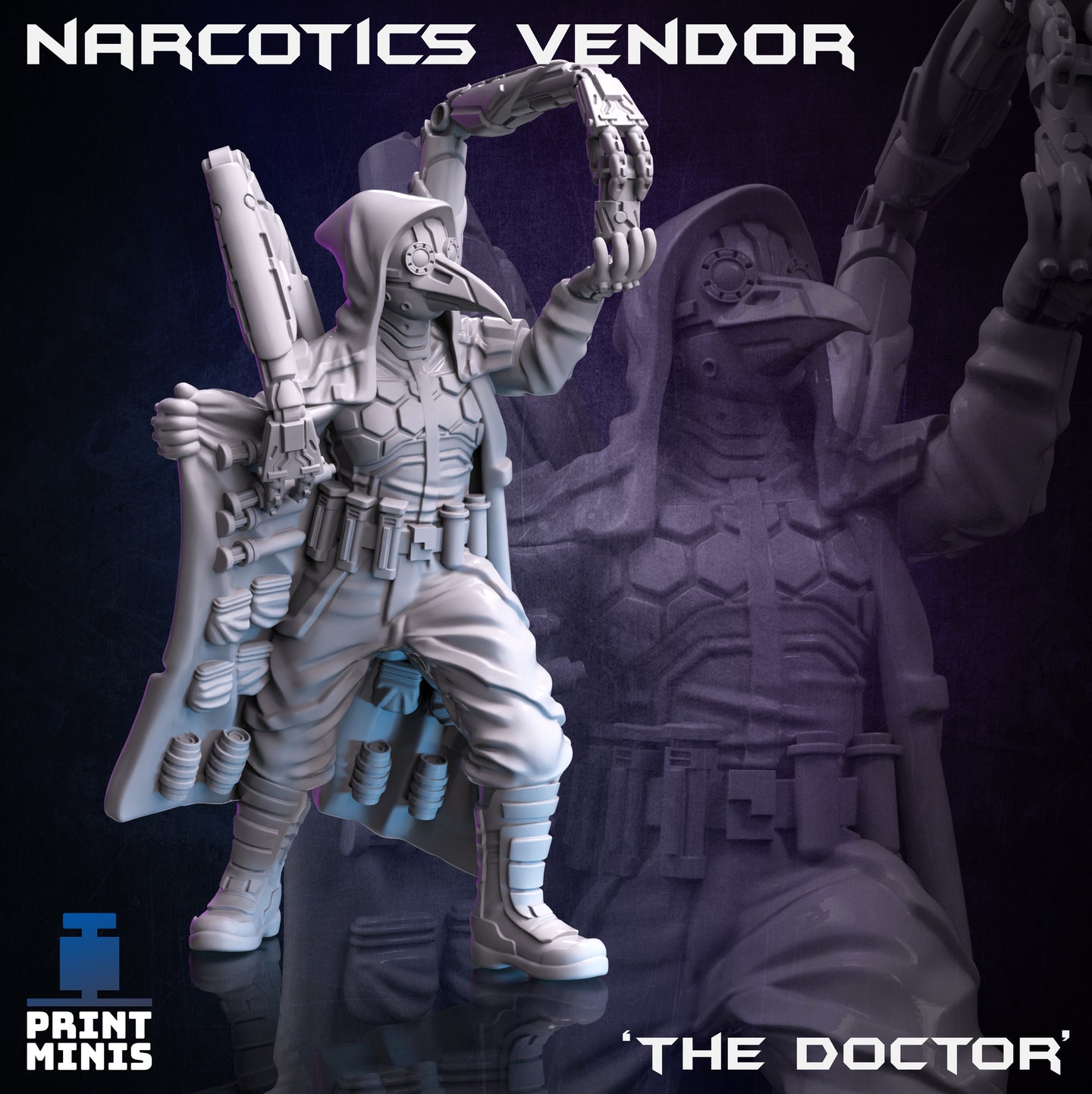 Narcotics Vendor - Night Market - Print Minis - Wargaming D&D DnD