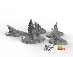 Nekron's Stalagmites - Fantastic Plants and Rocks Vol. 2 - Print Your Monsters - Wargaming D&D DnD