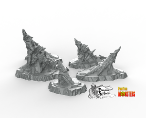 Nekron's Stalagmites - Fantastic Plants and Rocks Vol. 2 - Print Your Monsters - Wargaming D&D DnD