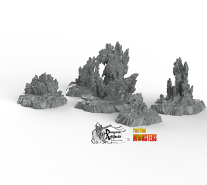 Neptunian Rocks - Fantastic Plants and Rocks Vol. 2 - Print Your Monsters - Wargaming D&D DnD