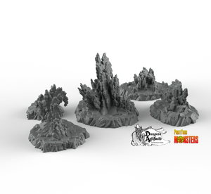 Neptunian Rocks - Fantastic Plants and Rocks Vol. 2 - Print Your Monsters - Wargaming D&D DnD