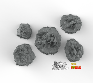 Neptunian Rocks - Fantastic Plants and Rocks Vol. 2 - Print Your Monsters - Wargaming D&D DnD