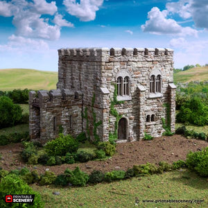 Norman Square Keep - King and Country - Printable Scenery Terrain Wargaming D&D DnD 10mm 15mm 20mm 25mm 28mm 32mm 40mm 54mm Painted options