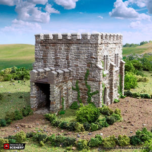 Norman Square Keep - King and Country - Printable Scenery Terrain Wargaming D&D DnD 10mm 15mm 20mm 25mm 28mm 32mm 40mm 54mm Painted options