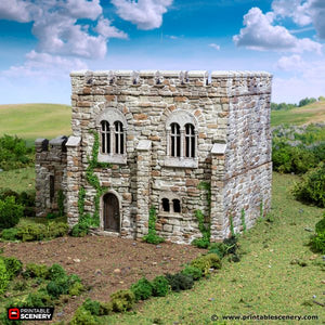 Norman Square Keep - King and Country - Printable Scenery Terrain Wargaming D&D DnD 10mm 15mm 20mm 25mm 28mm 32mm 40mm 54mm Painted options