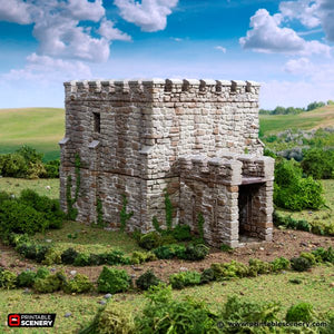 Norman Square Keep - King and Country - Printable Scenery Terrain Wargaming D&D DnD 10mm 15mm 20mm 25mm 28mm 32mm 40mm 54mm Painted options