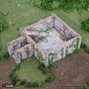 Norman Square Keep - King and Country - Printable Scenery Terrain Wargaming D&D DnD 10mm 15mm 20mm 25mm 28mm 32mm 40mm 54mm Painted options