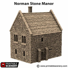 Load image into Gallery viewer, Norman Stone Manor - King and Country - Printable Scenery Terrain Wargaming D&amp;D DnD 10mm 15mm 20mm 25mm 28mm 32mm 40mm 54mm Painted options