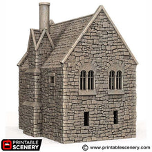 Load image into Gallery viewer, Norman Stone Manor - King and Country - Printable Scenery Terrain Wargaming D&amp;D DnD 10mm 15mm 20mm 25mm 28mm 32mm 40mm 54mm Painted options