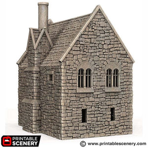 Norman Stone Manor - King and Country - Printable Scenery Terrain Wargaming D&D DnD 10mm 15mm 20mm 25mm 28mm 32mm 40mm 54mm Painted options