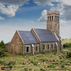 Norman Church - King and Country - Printable Scenery Terrain Wargaming D&D DnD 10mm 15mm 20mm 25mm 28mm 32mm 40mm 54mm Painted options