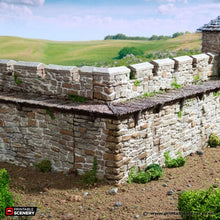 Load image into Gallery viewer, Norman Fort Walls - Corner Towers - King and Country - Printable Scenery Terrain Wargaming D&amp;D DnD 10mm 15mm 20mm 25mm 28mm 32mm 40mm 54mm Painted options