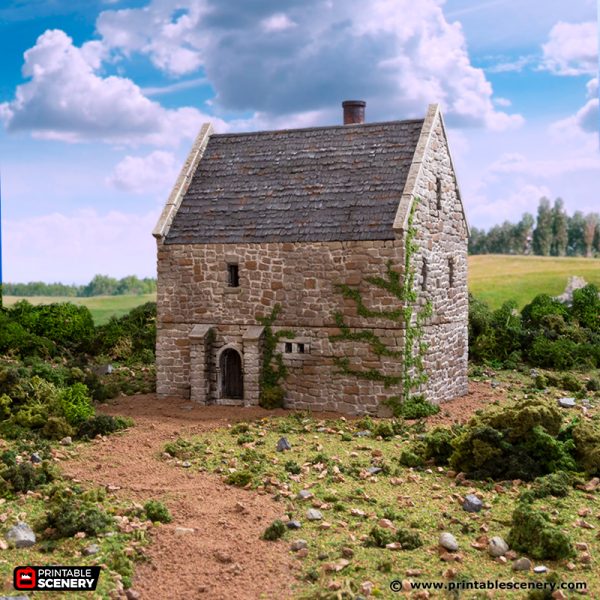 Norman Stone Manor - King and Country - Printable Scenery Terrain Wargaming D&D DnD 10mm 15mm 20mm 25mm 28mm 32mm 40mm 54mm Painted options
