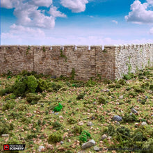 Load image into Gallery viewer, Norman Stone Fort Walls - King and Country - Printable Scenery Terrain Wargaming D&amp;D DnD 10mm 15mm 20mm 25mm 28mm 32mm 40mm 54mm Painted options