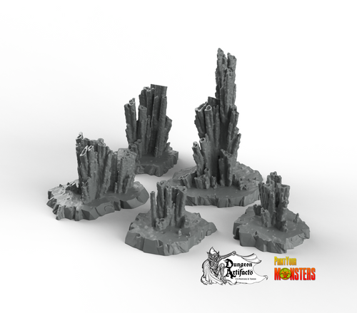 Parasite Stalagmites - Fantastic Plants and Rocks Vol. 2 - Print Your Monsters - Wargaming D&D DnD
