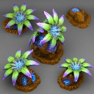 Phosphorescent Berry Flowers - Fantastic Plants and Rocks Vol. 3 - Print Your Monsters - Wargaming D&D DnD