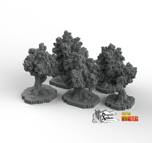 Pixel Trees - Fantastic Plants and Rocks Vol. 2 - Print Your Monsters - Wargaming D&D DnD