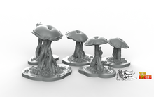 Load image into Gallery viewer, Poisonous Swamp Mushrooms - Fantastic Plants and Rocks Vol. 2 - Print Your Monsters - Wargaming D&amp;D DnD