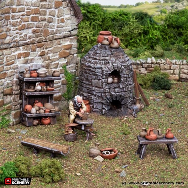Potter - King and Country - Printable Scenery Wargaming D&D DnD 28mm 32mm 40mm 54mm