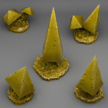 Load image into Gallery viewer, Pyramid Mushrooms - Fantastic Plants and Rocks Vol. 3 - Print Your Monsters - Wargaming D&amp;D DnD