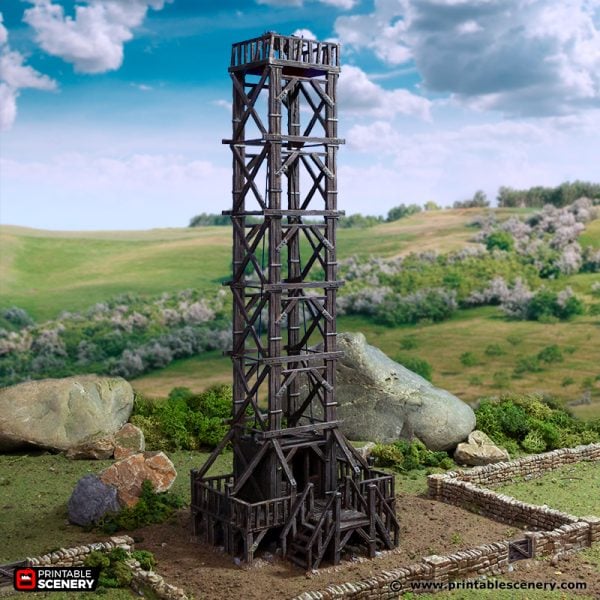 Quarry Elevator - King and Country - Printable Scenery Terrain Wargaming D&D DnD 10mm 15mm 20mm 25mm 28mm 32mm 40mm 54mm