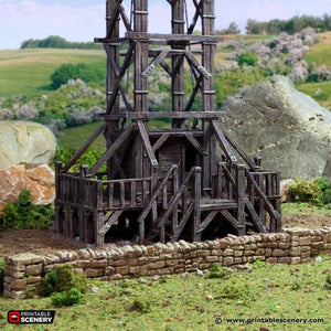 Quarry Elevator - King and Country - Printable Scenery Terrain Wargaming D&D DnD 10mm 15mm 20mm 25mm 28mm 32mm 40mm 54mm