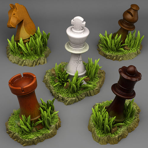 Red Queen's Chess - Fantastic Plants and Rocks Vol. 3 - Print Your Monsters - Wargaming D&D DnD