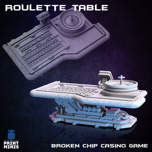 Traditional Casino Games - Broken Chip Casino - Print Minis - Wargaming D&D DnD