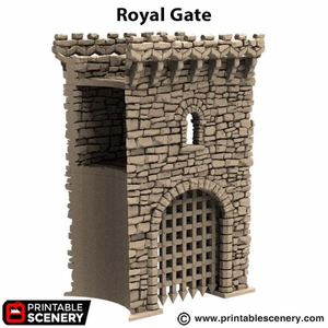 Royal Gate - King and Country - Printable Scenery Terrain Wargaming D&D DnD 10mm 15mm 20mm 25mm 28mm 32mm 40mm 54mm