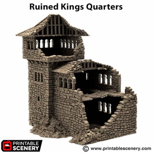 Ruined Kings Quarters - King and Country - Printable Scenery Terrain Wargaming D&Ruined Kings QuartersD DnD 10mm 15mm 20mm 25mm 28mm 32mm 40mm 54mm