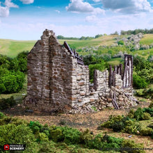 Load image into Gallery viewer, Ruined Barlyway Cottage - King and Country - Printable Scenery Terrain Wargaming D&amp;D DnD 10mm 15mm 20mm 25mm 28mm 32mm 40mm 54mm Painted options