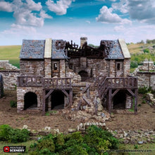 Load image into Gallery viewer, Ruined Black Rock Barracks - King and Country - Printable Scenery Terrain Wargaming D&amp;D DnD 10mm 15mm 20mm 25mm 28mm 32mm 40mm 54mm