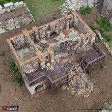 Load image into Gallery viewer, Ruined Black Rock Barracks - King and Country - Printable Scenery Terrain Wargaming D&amp;D DnD 10mm 15mm 20mm 25mm 28mm 32mm 40mm 54mm