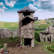 Load image into Gallery viewer, Ruined Black Rock Keep - King and Country - Printable Scenery Terrain Wargaming D&amp;D DnD 10mm 15mm 20mm 25mm 28mm 32mm 40mm 54mm