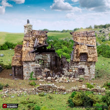 Load image into Gallery viewer, Ruined Country Manor - King and Country - Printable Scenery Terrain Wargaming D&amp;D DnD 10mm 15mm 20mm 25mm 28mm 32mm 40mm 54mm Painted options