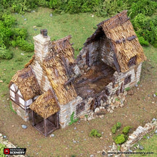 Load image into Gallery viewer, Ruined Country Manor - King and Country - Printable Scenery Terrain Wargaming D&amp;D DnD 10mm 15mm 20mm 25mm 28mm 32mm 40mm 54mm Painted options