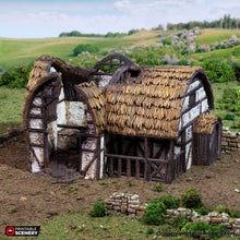 Load image into Gallery viewer, Ruined Country Stables - King and Country - Printable Scenery Terrain Wargaming D&amp;D DnD 10mm 15mm 20mm 25mm 28mm 32mm 40mm 54mm