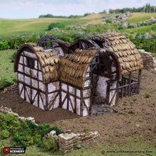 Load image into Gallery viewer, Ruined Country Stables - King and Country - Printable Scenery Terrain Wargaming D&amp;D DnD 10mm 15mm 20mm 25mm 28mm 32mm 40mm 54mm