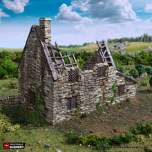 Load image into Gallery viewer, Ruined Crow Cottage - King and Country - Printable Scenery Terrain Wargaming D&amp;D DnD 10mm 15mm 20mm 25mm 28mm 32mm 40mm 54mm Painted options
