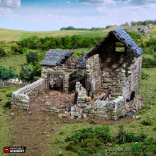 Load image into Gallery viewer, Ruined Pig Farm - King and Country - Printable Scenery Terrain Wargaming D&amp;D DnD 10mm 15mm 20mm 25mm 28mm 32mm 40mm 54mm Painted options
