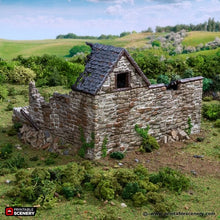 Load image into Gallery viewer, Ruined Pig Farm - King and Country - Printable Scenery Terrain Wargaming D&amp;D DnD 10mm 15mm 20mm 25mm 28mm 32mm 40mm 54mm Painted options