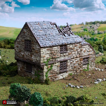 Load image into Gallery viewer, Ruined Hollyhock Cottage - King and Country - Printable Scenery Terrain Wargaming D&amp;D DnD 10mm 15mm 20mm 25mm 28mm 32mm 40mm 54mm Painted options