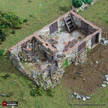 Load image into Gallery viewer, Ruined Hollyhock Cottage - King and Country - Printable Scenery Terrain Wargaming D&amp;D DnD 10mm 15mm 20mm 25mm 28mm 32mm 40mm 54mm Painted options