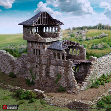 Load image into Gallery viewer, Ruined Kings Quarters - King and Country - Printable Scenery Terrain Wargaming D&amp;Ruined Kings QuartersD DnD 10mm 15mm 20mm 25mm 28mm 32mm 40mm 54mm