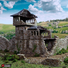 Load image into Gallery viewer, Ruined Kings Quarters - King and Country - Printable Scenery Terrain Wargaming D&amp;Ruined Kings QuartersD DnD 10mm 15mm 20mm 25mm 28mm 32mm 40mm 54mm