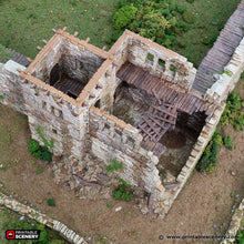 Load image into Gallery viewer, Ruined Kings Quarters - King and Country - Printable Scenery Terrain Wargaming D&amp;Ruined Kings QuartersD DnD 10mm 15mm 20mm 25mm 28mm 32mm 40mm 54mm
