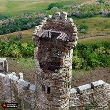 Load image into Gallery viewer, Ruined King&#39;s Round Tower - King and Country - Printable Scenery Terrain Wargaming D&amp;D DnD 10mm 15mm 20mm 25mm 28mm 32mm 40mm 54mm Painted options