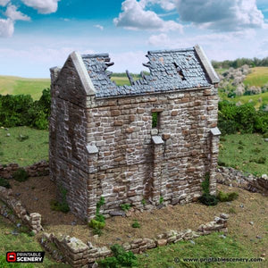 Ruined Norman Stone Keep - King and Country - Printable Scenery Terrain Wargaming D&D DnD 10mm 15mm 20mm 25mm 28mm 32mm 40mm 54mm Painted options