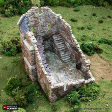 Load image into Gallery viewer, Ruined Norman Stone Manor - King and Country - Printable Scenery Terrain Wargaming D&amp;D DnD 10mm 15mm 20mm 25mm 28mm 32mm 40mm 54mm Painted options