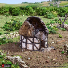 Load image into Gallery viewer, Ruined Small Round House - King and Country - Printable Scenery Terrain Wargaming D&amp;D DnD 10mm 15mm 20mm 25mm 28mm 32mm 40mm 54mm